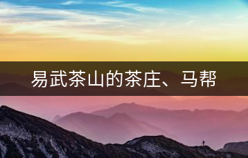 易武茶山的茶莊、馬幫