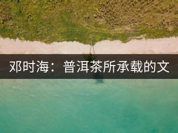 鄧時(shí)海：普洱茶所承載的文化之美（”普洱茶第一人“視頻訪(fǎng)談錄）