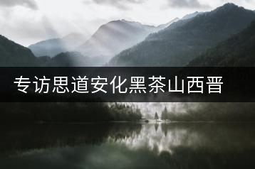 專(zhuān)訪思道安化黑茶山西晉中運(yùn)營(yíng)中心總經(jīng)理董欽智