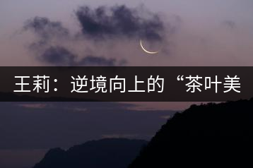 王莉:逆境向上的“茶葉美女”