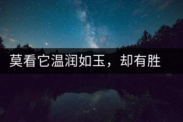 莫看它溫潤如玉，卻有勝瓊漿之味