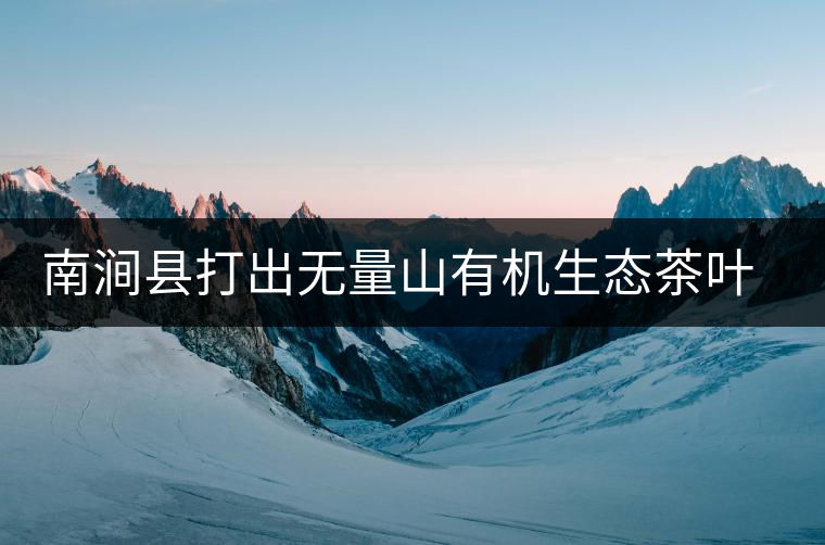 南澗縣打出無量山有機生態(tài)茶葉品牌 南澗縣打出無量山有機生態(tài)茶葉品牌