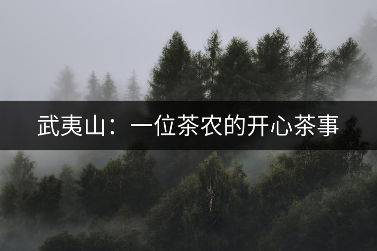 武夷山:一位茶農(nóng)的開(kāi)心茶事 武夷山:一位茶農(nóng)的開(kāi)心茶事