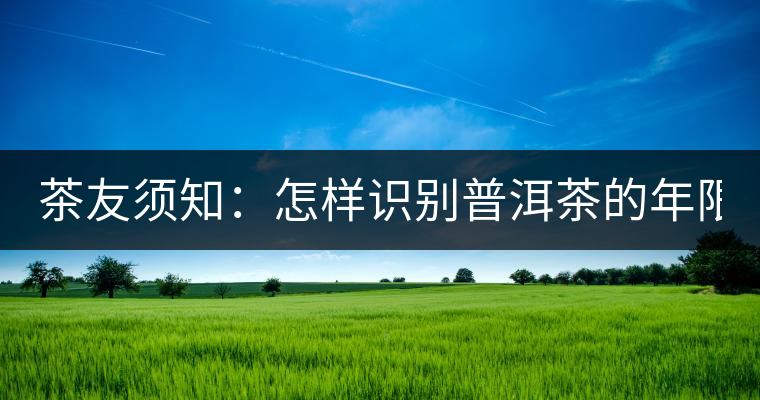 茶友須知:怎樣識別普洱茶的年限? 茶友須知:怎樣識別普洱茶的年限?