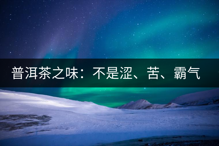 普洱茶之味：不是澀、苦、霸氣就好