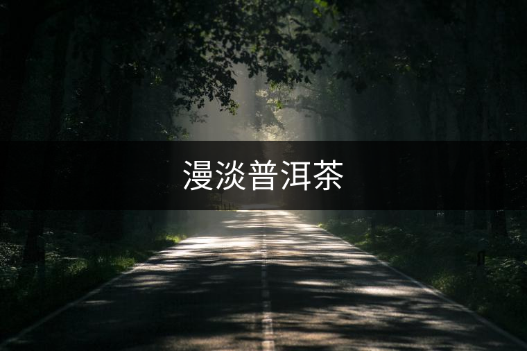 漫淡普洱茶 漫淡普洱茶