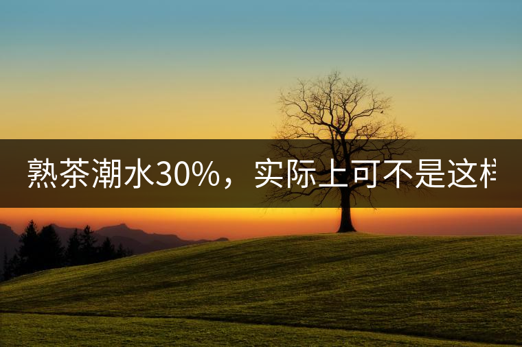 熟茶潮水30%，實際上可不是這樣！