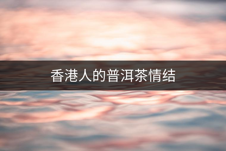香港人的普洱茶情結