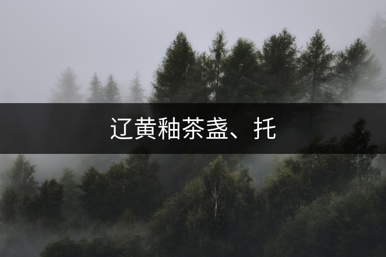 遼黃釉茶盞、托