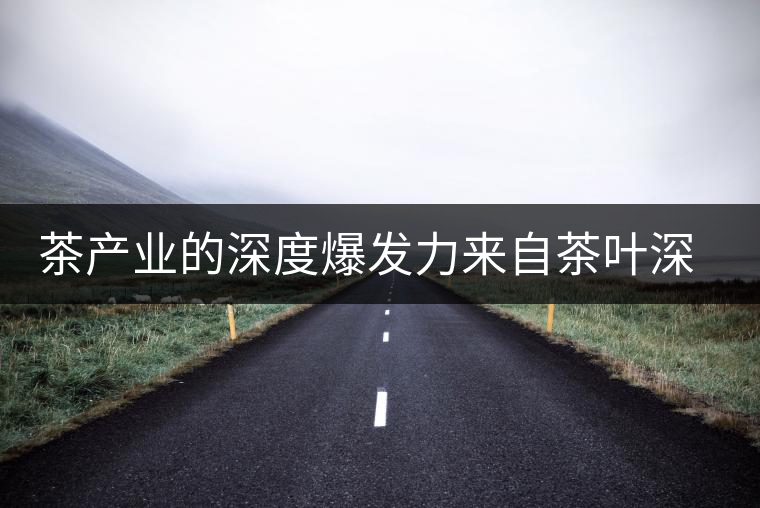茶產(chǎn)業(yè)的深度爆發(fā)力來(lái)自茶葉深加工