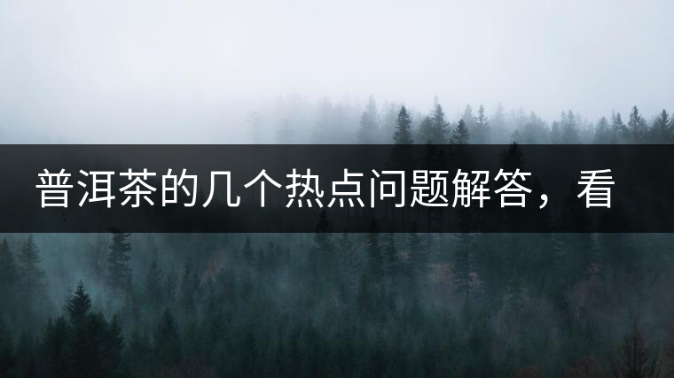 普洱茶的幾個熱點問題解答，看完終于明白了！