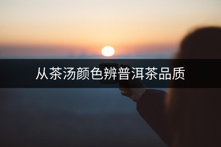 從茶湯顏色辨普洱茶品質(zhì) 從茶湯顏色辨普洱茶品質(zhì)