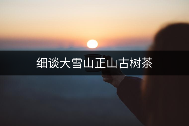 細(xì)談大雪山正山古樹茶 細(xì)談大雪山正山古樹茶