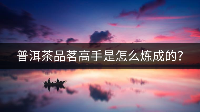 普洱茶品茗高手是怎么煉成的？