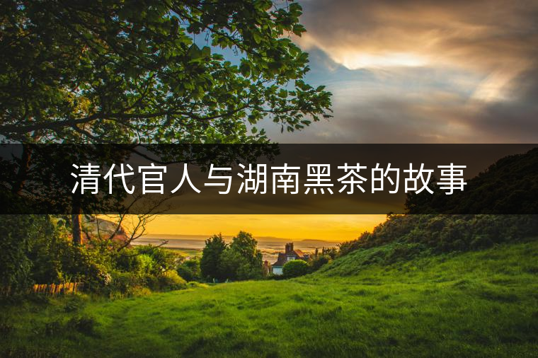 清代官人與湖南黑茶的故事 清代官人與湖南黑茶的故事