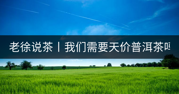 老徐說茶丨我們需要天價普洱茶嗎？