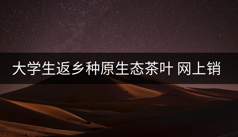 大學(xué)生返鄉(xiāng)種原生態(tài)茶葉 網(wǎng)上銷(xiāo)售獲好評(píng)