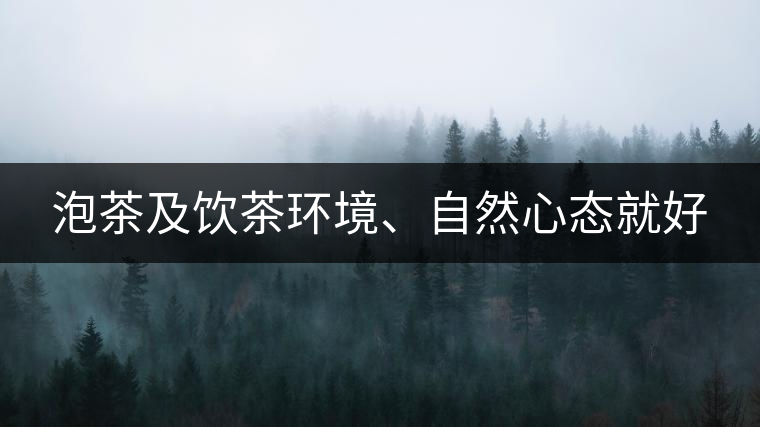 泡茶及飲茶環(huán)境、自然心態(tài)就好