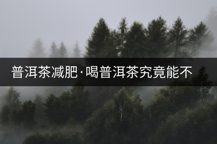 普洱茶減肥·喝普洱茶究竟能不能減肥 普洱茶減肥·喝普洱茶究竟能不能減肥