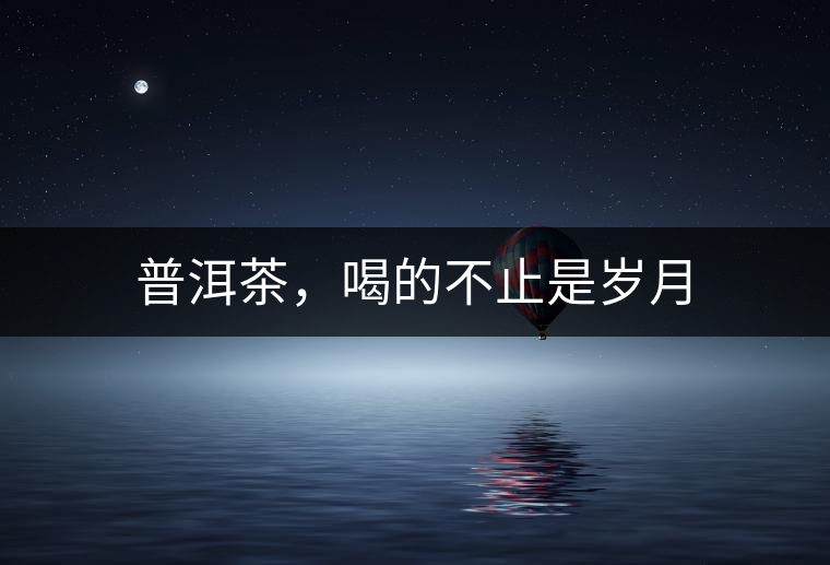 普洱茶，喝的不止是歲月