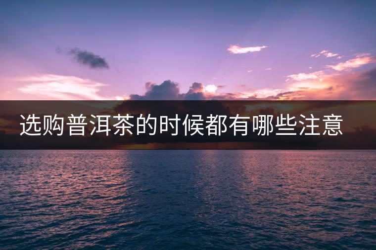 選購普洱茶的時(shí)候都有哪些注意事項(xiàng)？