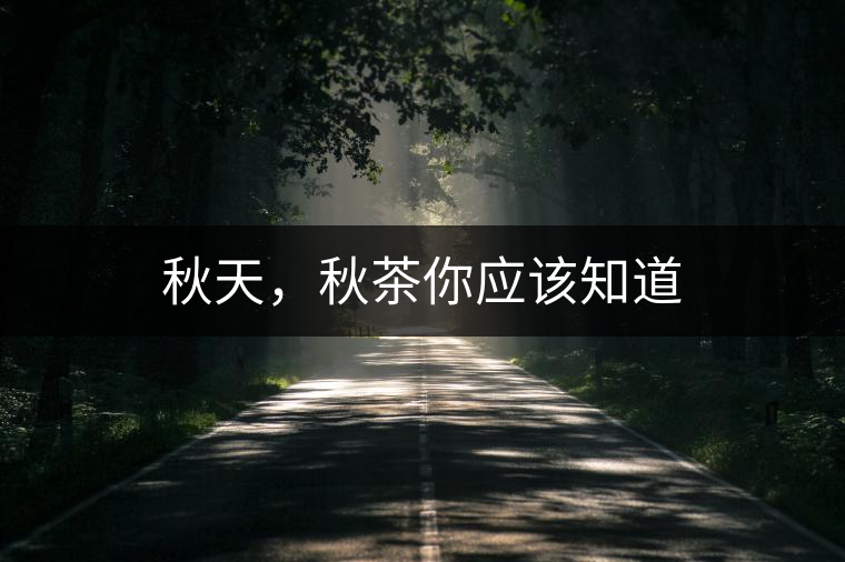 秋天,秋茶你應(yīng)該知道 秋天,秋茶你應(yīng)該知道