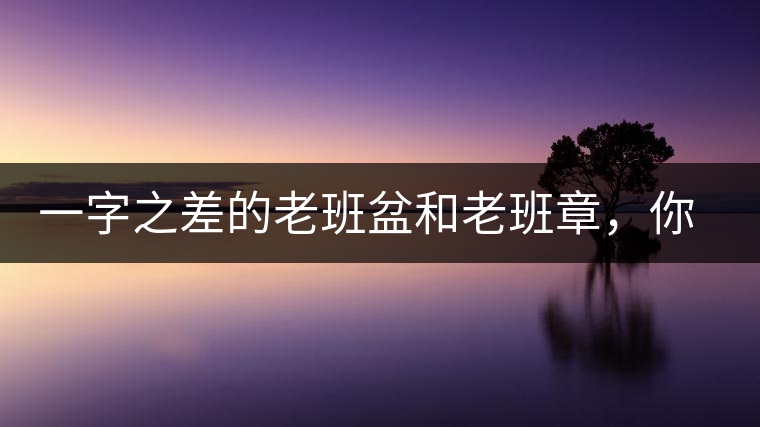 一字之差的老班盆和老班章，你能分辨嗎？