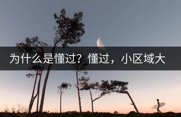 為什么是懂過(guò)？懂過(guò)，小區(qū)域大智慧