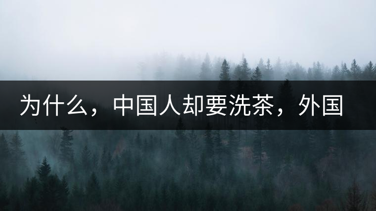 為什么，中國人卻要洗茶，外國人怎么不洗？
