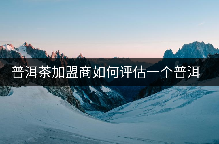 普洱茶加盟商如何評估一個普洱茶品牌是否值得加盟？