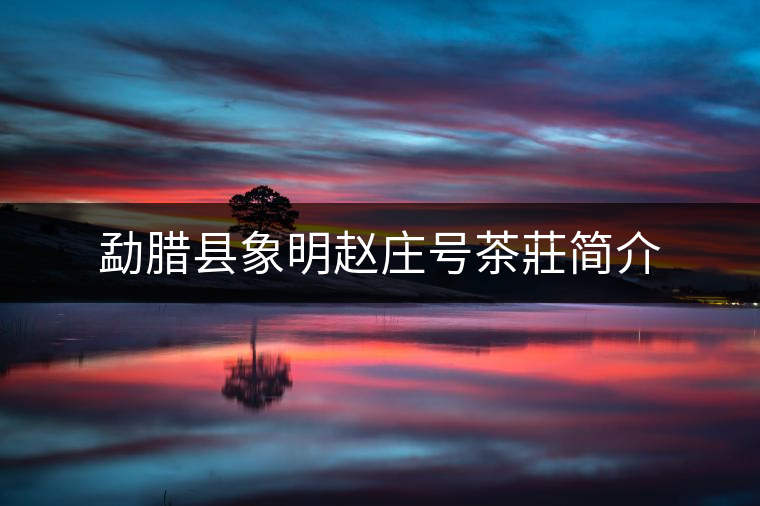 勐臘縣象明趙莊號(hào)茶莊簡(jiǎn)介 勐臘縣象明趙莊號(hào)茶莊簡(jiǎn)介