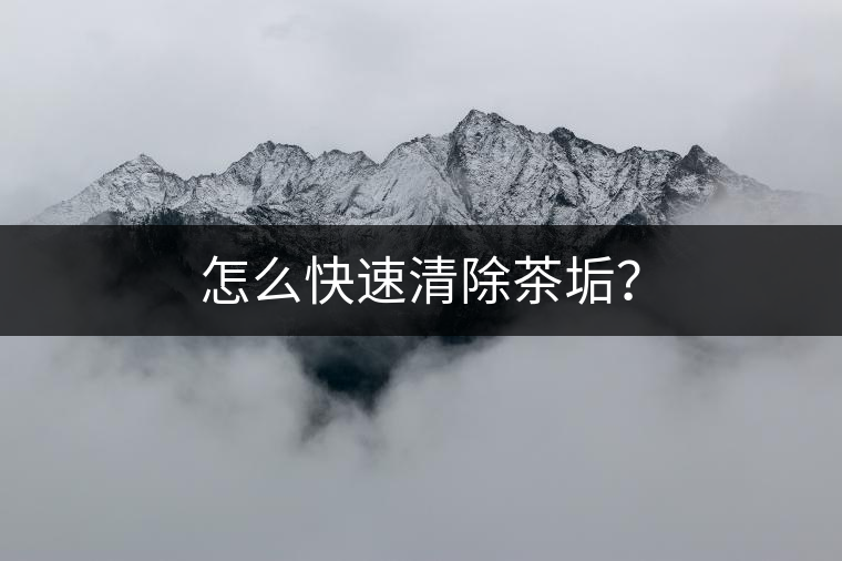 怎么快速清除茶垢？