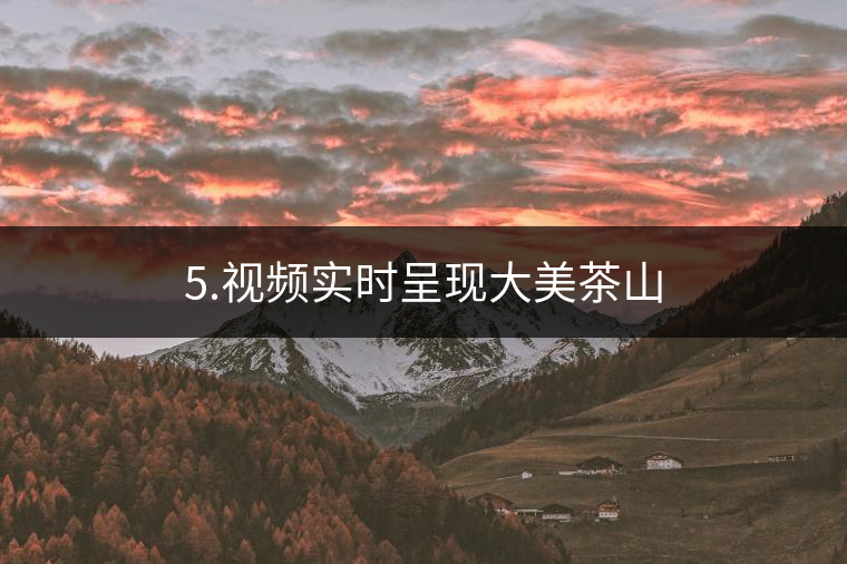 5.視頻實(shí)時(shí)呈現(xiàn)大美茶山
