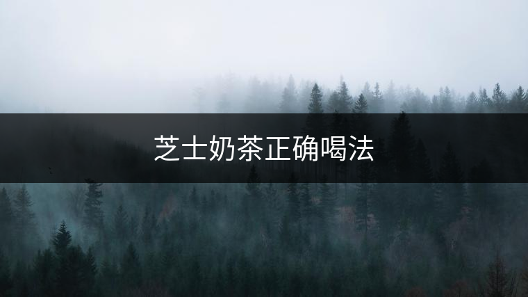 芝士奶茶正確喝法 芝士奶茶正確喝法